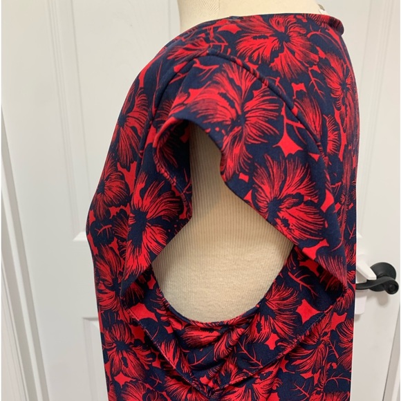 Michael Kors, red and blue Hawaiian flower dress - Picture 4 of 12